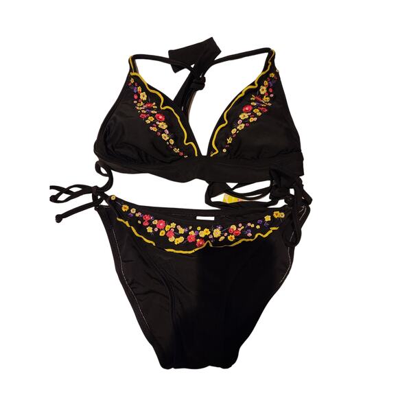 Hobie 2‑Piece Bikini – Size Small – Black & Yellow – New With Tags - Picture 2 of 2